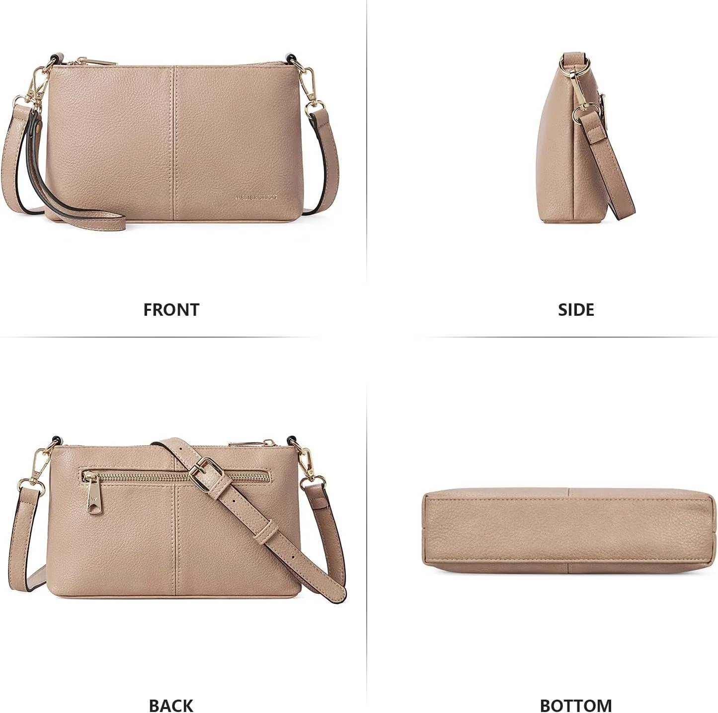WESTBRONCO Crossbody Bag for Women Vegan Leather Wallet Purses Satchel Shoulder Bags Small Size