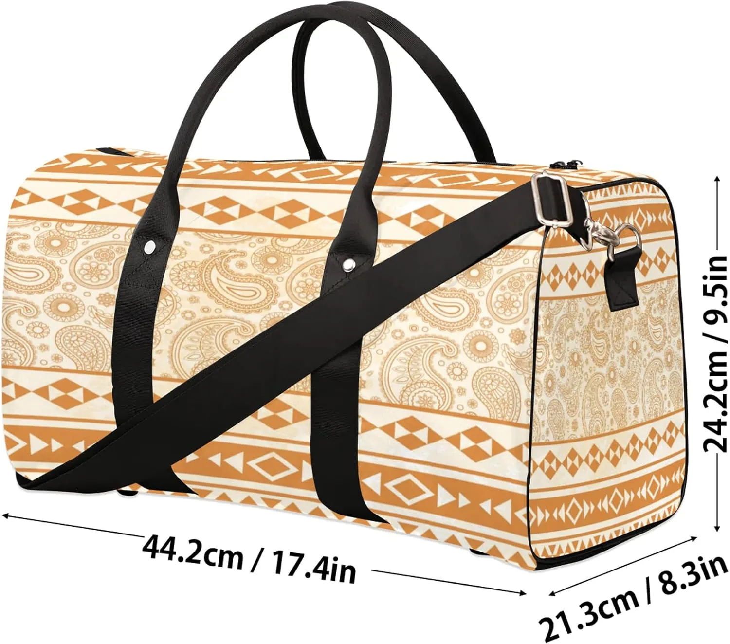 Western Aztec Travel Duffle Bag for Women Men, Carry On Overnight Bag, Weekend Travel Duffel Tote Bags for Trips Sport Hospital