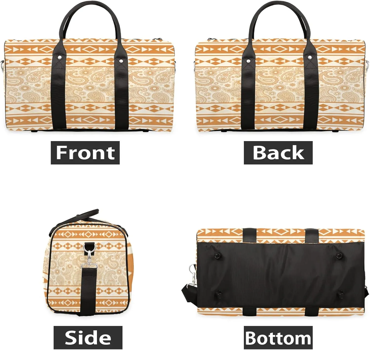 Western Aztec Travel Duffle Bag for Women Men, Carry On Overnight Bag, Weekend Travel Duffel Tote Bags for Trips Sport Hospital