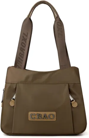 WHITEROWS Large Capacity Nylon Crossbody Bag,CBAO Nylon Handbag,Waterproof Wear-Resistant Shoulder Bag for Women