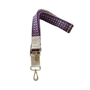 Wholesale: Woven Bag Strap Purple/Gray/White