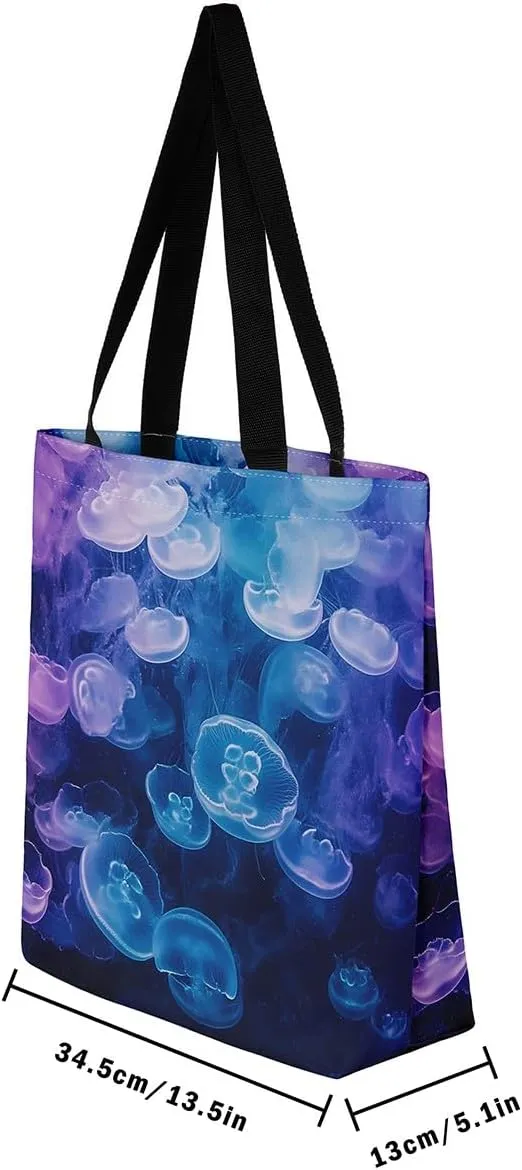 Wild Animals Canvas Tote Bag for Women,Tiger Leopard Travel Bag Zebra Giraffe Cheetah Cloth Cotton Bags