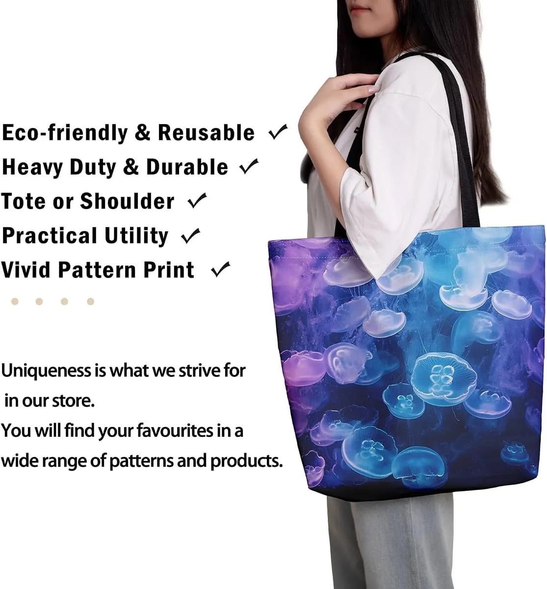 Wild Animals Canvas Tote Bag for Women,Tiger Leopard Travel Bag Zebra Giraffe Cheetah Cloth Cotton Bags