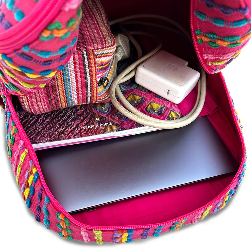 Wildflower Colourful Retreat Office Laptop Backpack Bag for Women