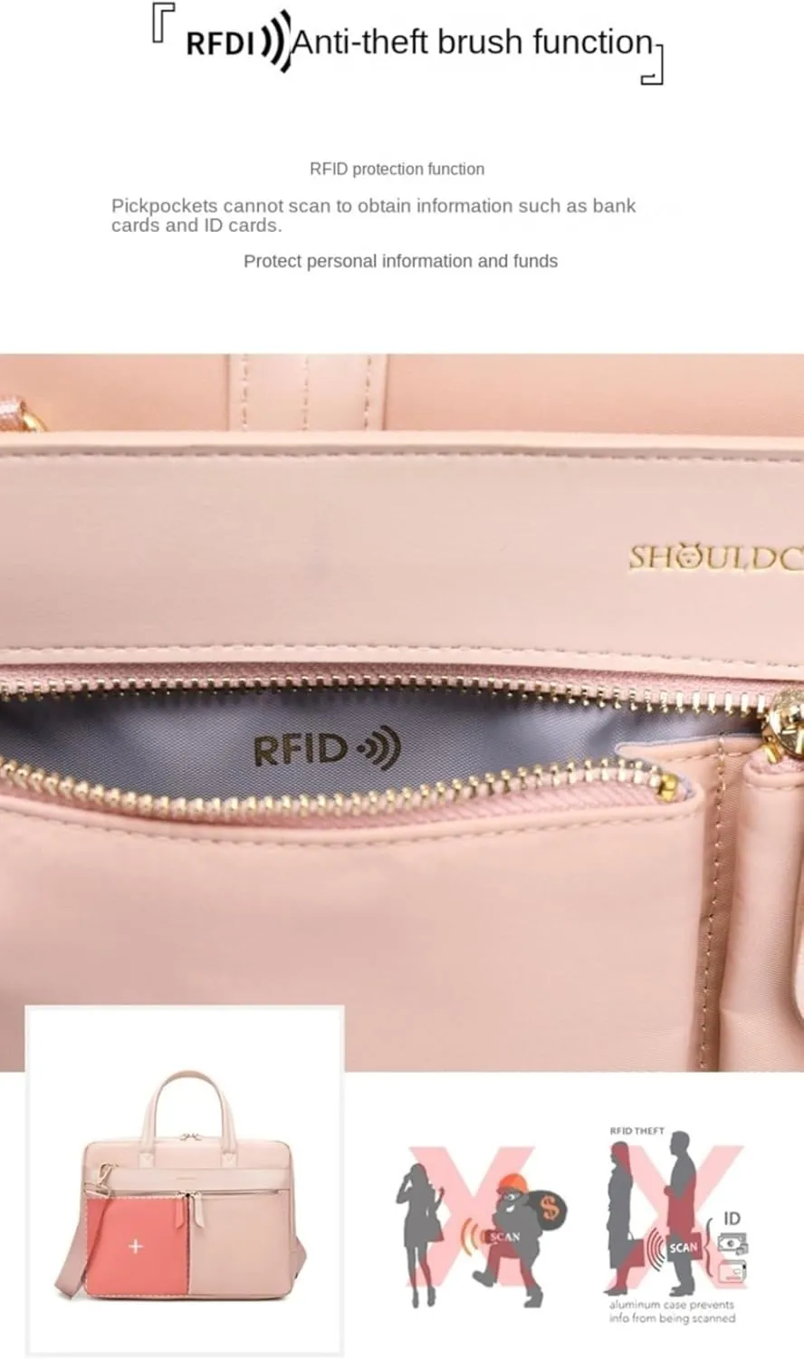 Women 13/14/15 Inch Waterproof Laptop Bag Briefcase Large Case Computer Bag Office Travel Business shoulder bags