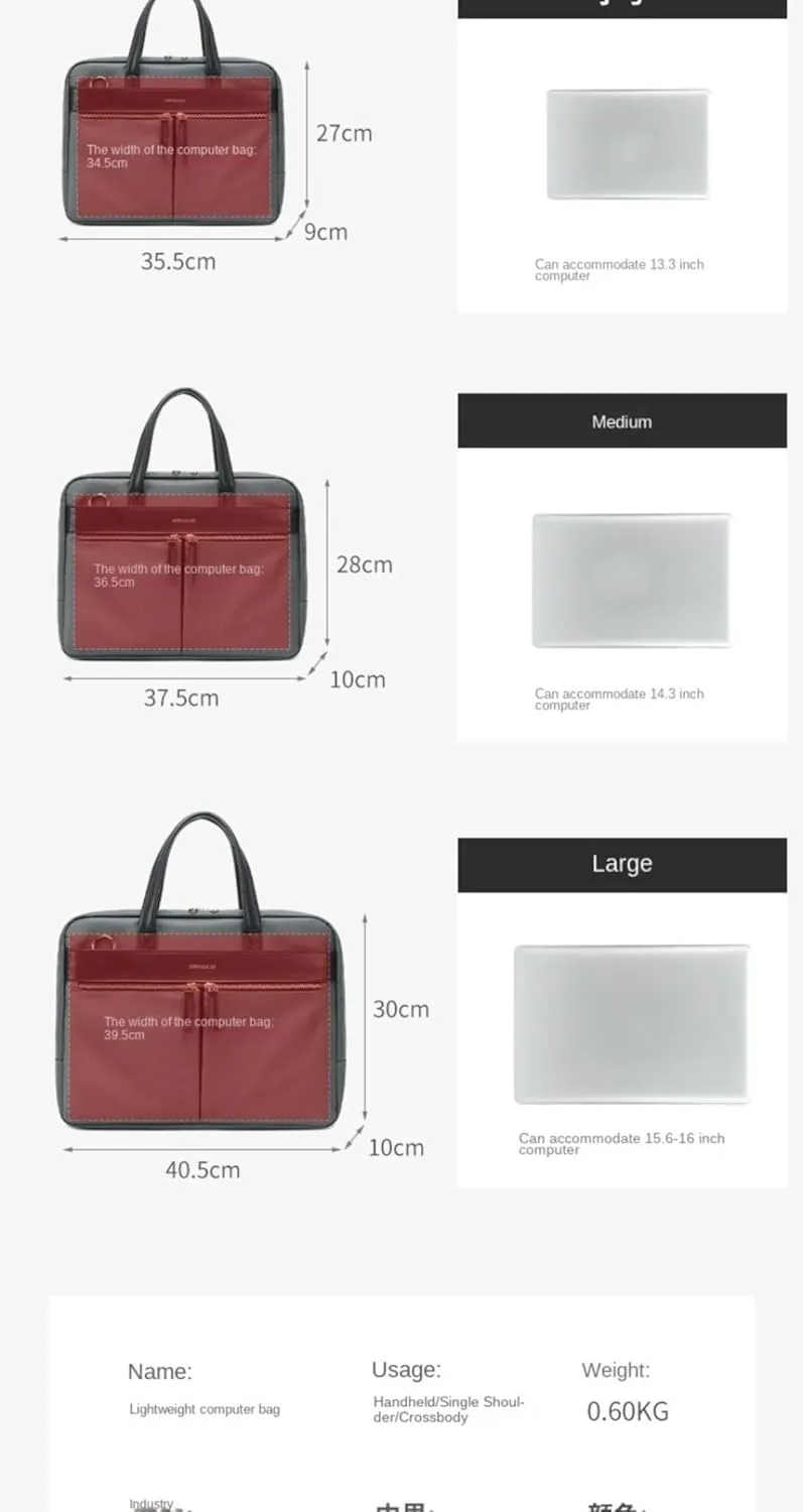 Women 13/14/15 Inch Waterproof Laptop Bag Briefcase Large Case Computer Bag Office Travel Business shoulder bags