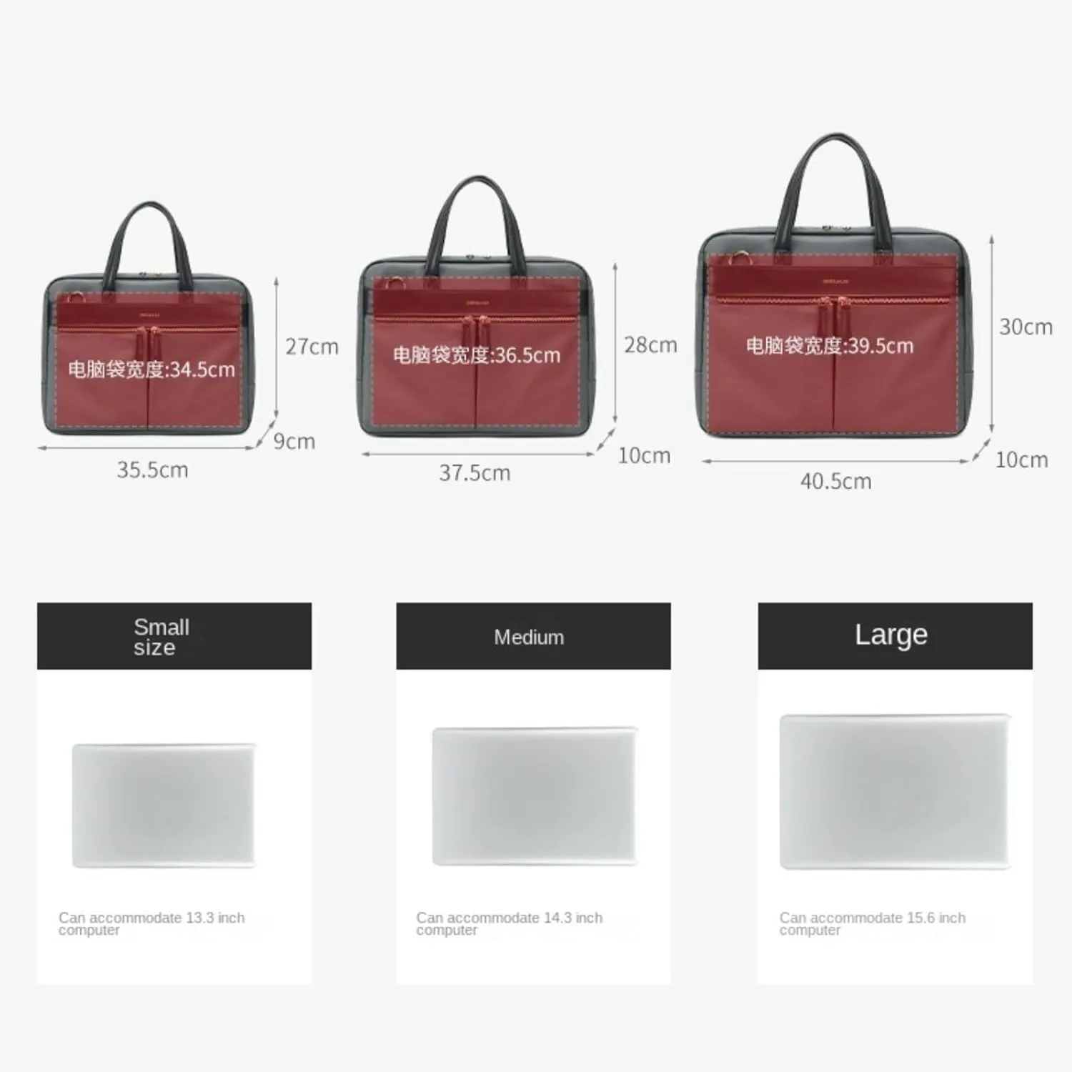 Women 13/14/15 Inch Waterproof Laptop Bag Briefcase Large Case Computer Bag Office Travel Business shoulder bags