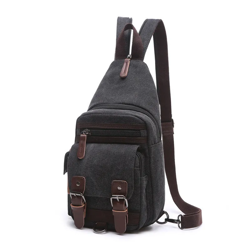 Women's & Men's & Korean Style Trendy Canvas Promotion Men's Chest Bags