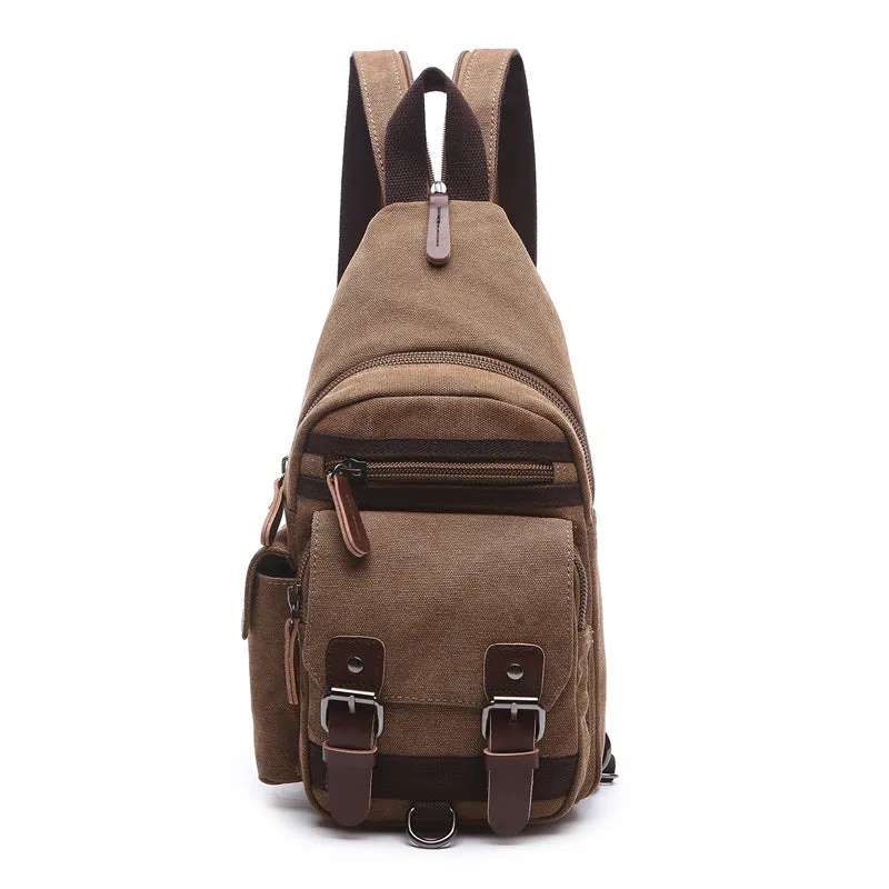 Women's & Men's & Korean Style Trendy Canvas Promotion Men's Chest Bags