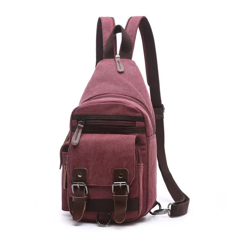 Women's & Men's & Korean Style Trendy Canvas Promotion Men's Chest Bags