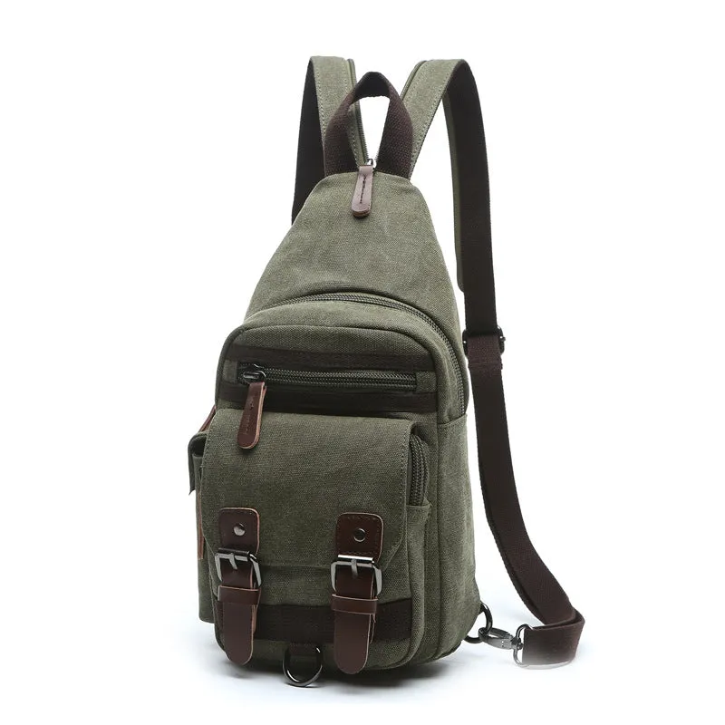 Women's & Men's & Korean Style Trendy Canvas Promotion Men's Chest Bags
