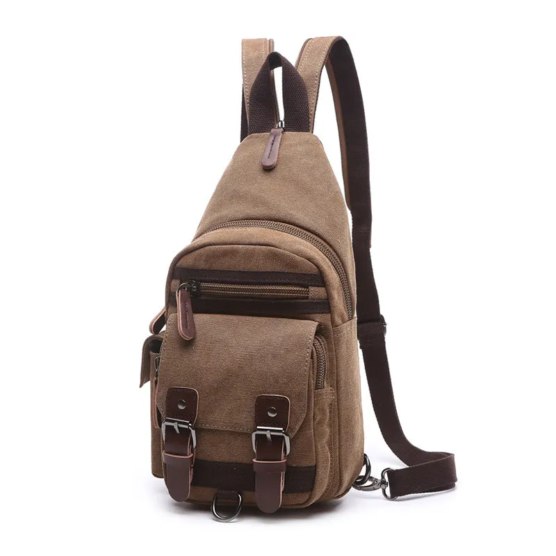Women's & Men's & Korean Style Trendy Canvas Promotion Men's Chest Bags