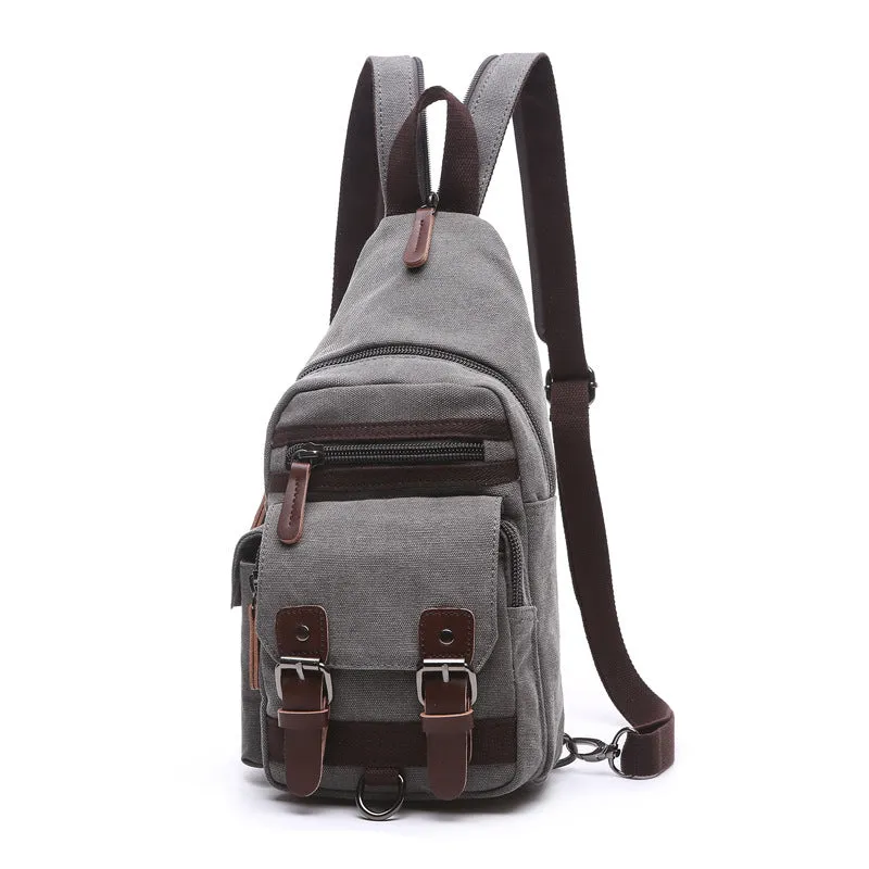 Women's & Men's & Korean Style Trendy Canvas Promotion Men's Chest Bags