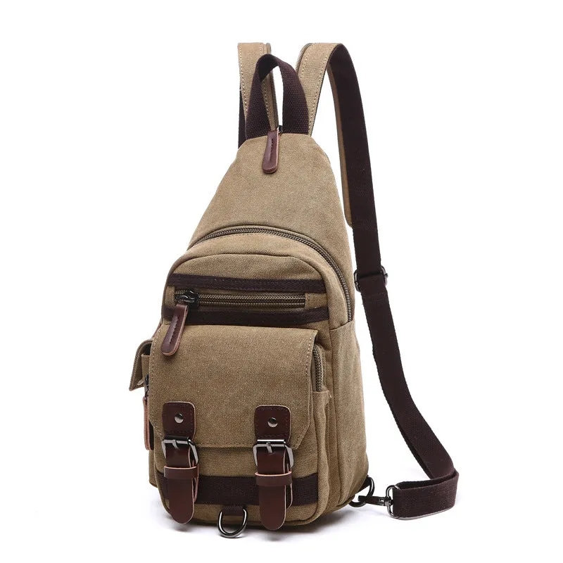 Women's & Men's & Korean Style Trendy Canvas Promotion Men's Chest Bags