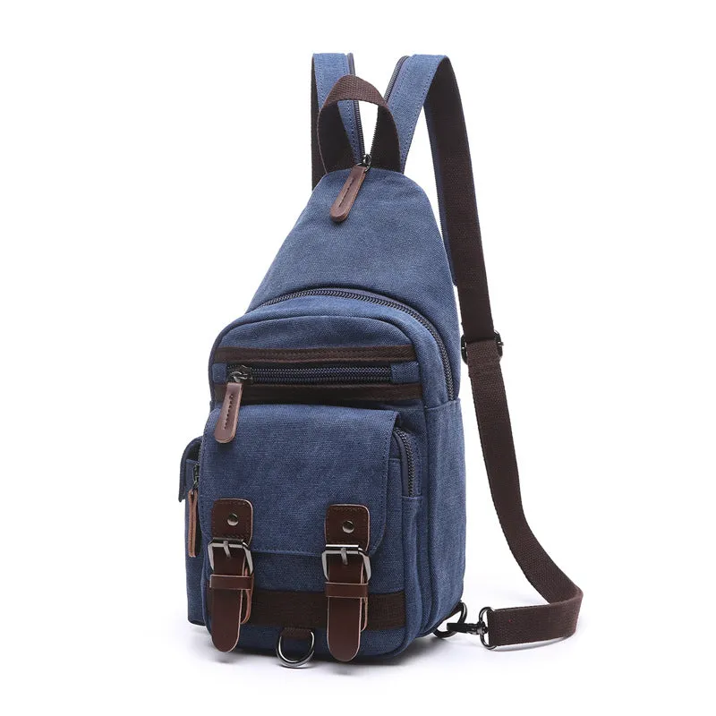 Women's & Men's & Korean Style Trendy Canvas Promotion Men's Chest Bags