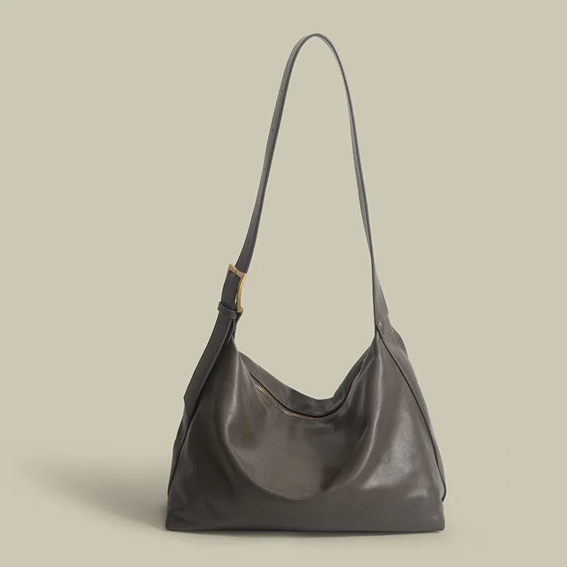 Women's Capacity Totes High-grade Pure Color Wide Crossbody Bags