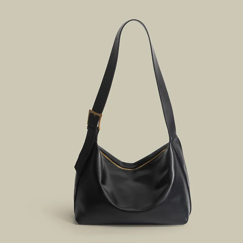 Women's Capacity Totes High-grade Pure Color Wide Crossbody Bags