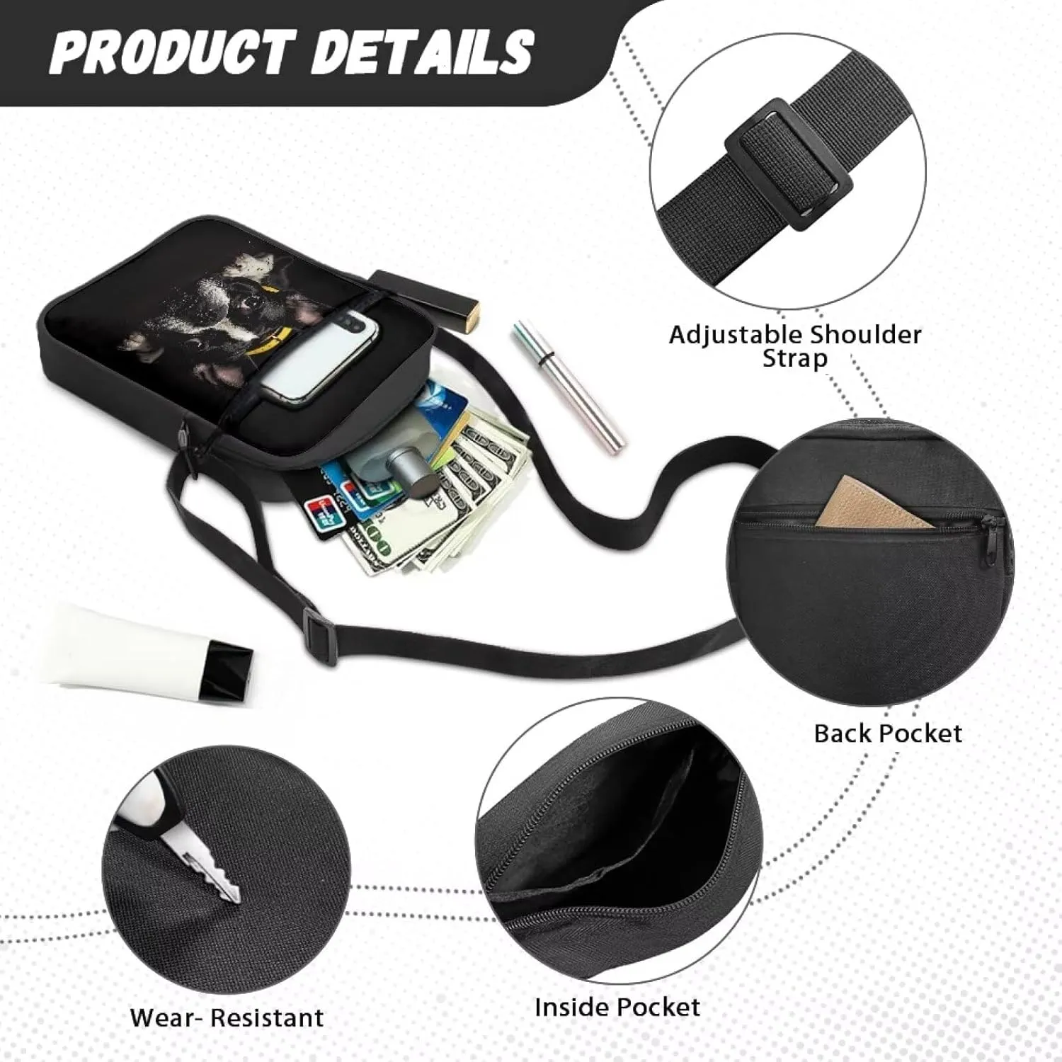 Womens Messenger Bag Small Crossbody Bags Phone Purse Wallet for Outdoor Hiking Sports