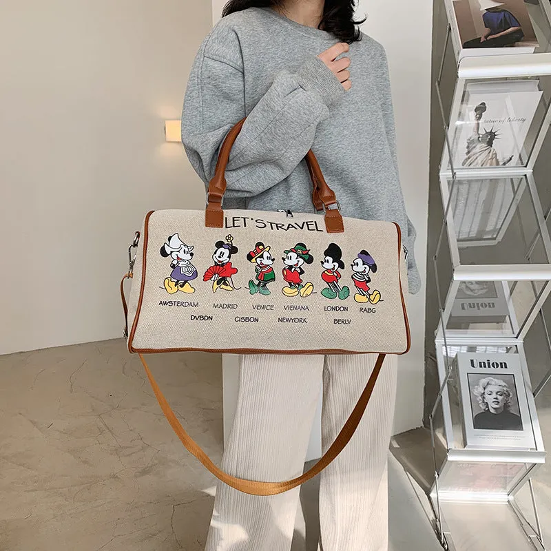 Women's Portable Large Capacity Lightweight Canvas Clothes Travel Bags