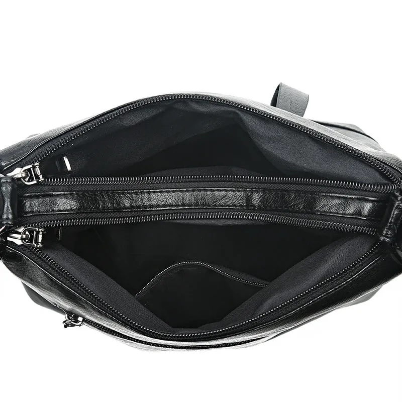 Women's Retro Soft Leather Mother Versatile Large Crossbody Bags