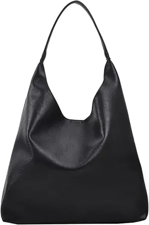 Women's Tote Bag for Work & Travel - Large Capacity Office Handbag with Suede Slouchy Design, Versatile Shoulder Bag