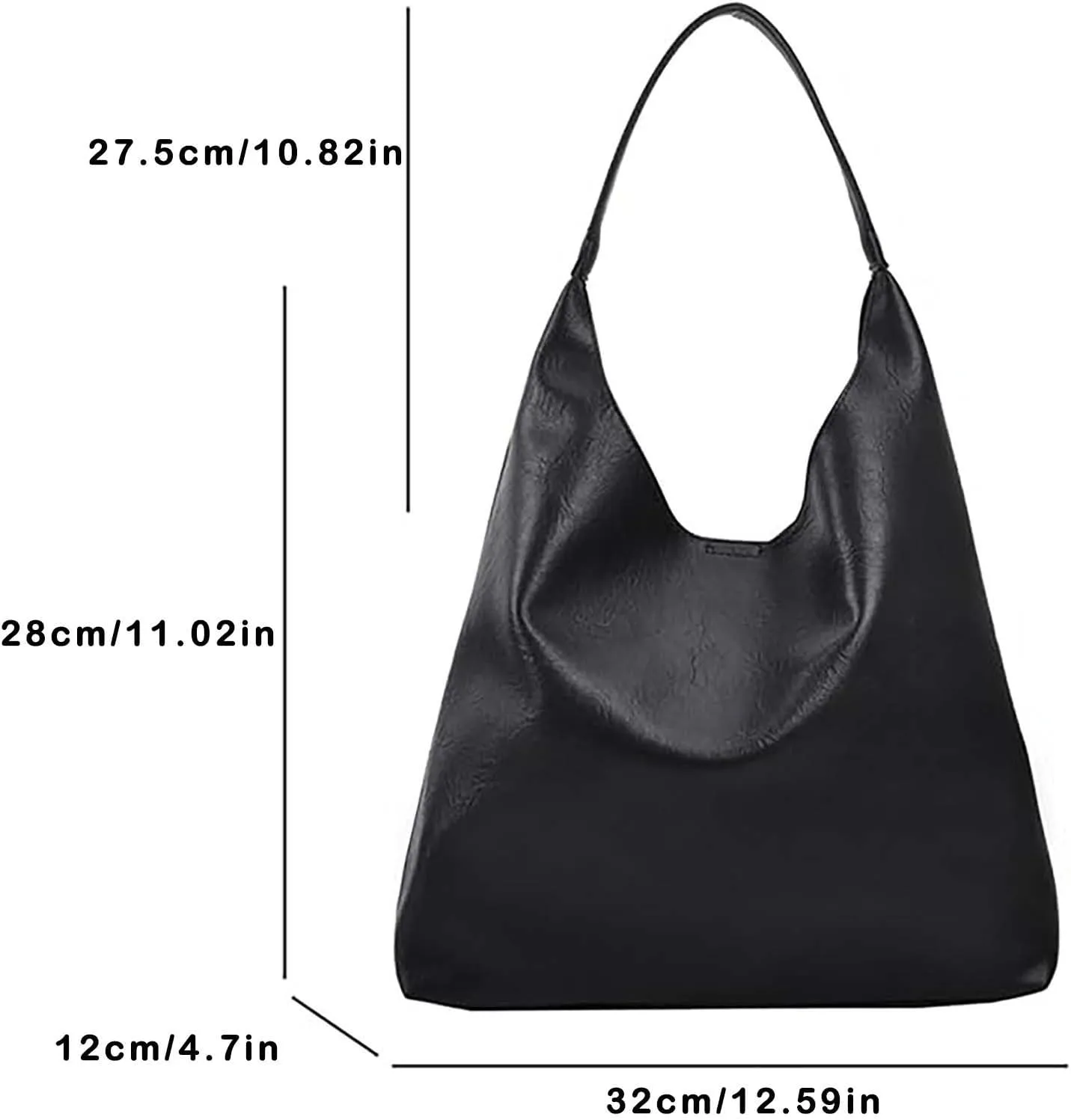 Women's Tote Bag for Work & Travel - Large Capacity Office Handbag with Suede Slouchy Design, Versatile Shoulder Bag