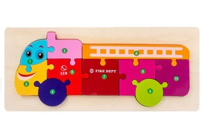 Wooden 3D Puzzle Toys for Kids | Brain Boosting Play | Aliyya Store