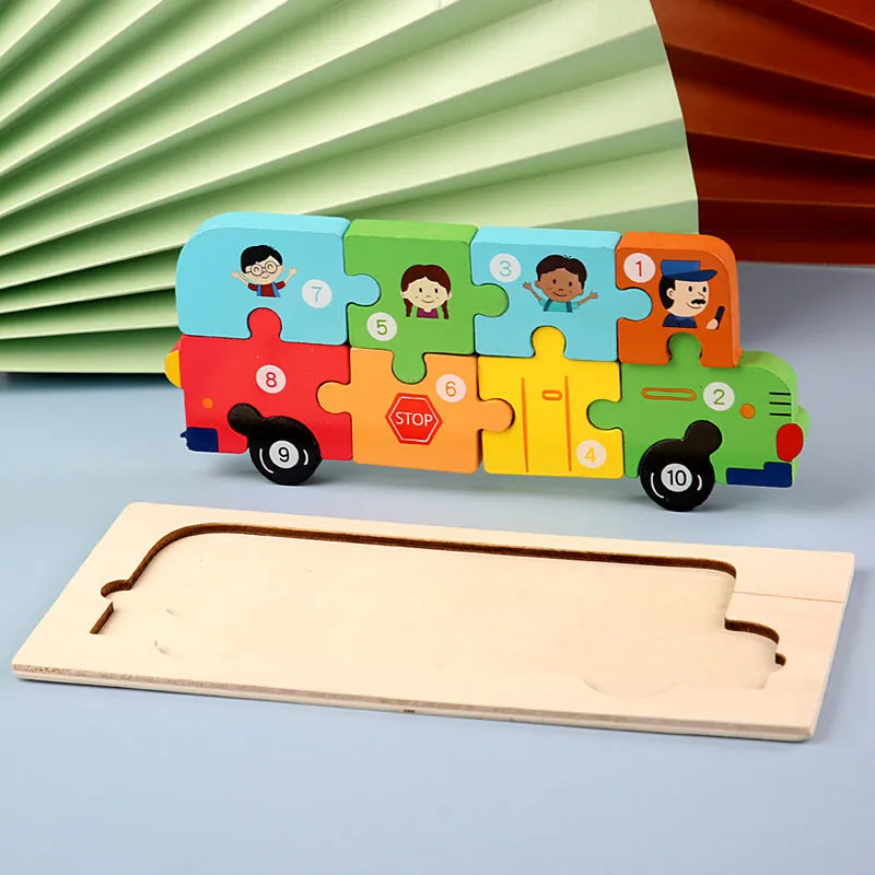 Wooden 3D Puzzle Toys for Kids | Brain Boosting Play | Aliyya Store
