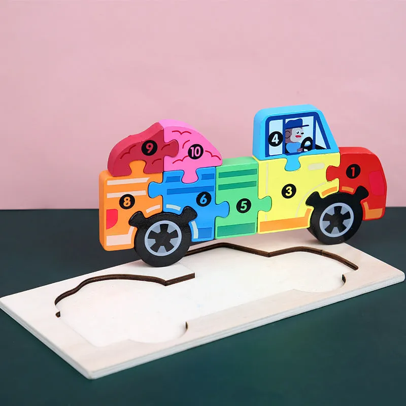 Wooden 3D Puzzle Toys for Kids | Brain Boosting Play | Aliyya Store