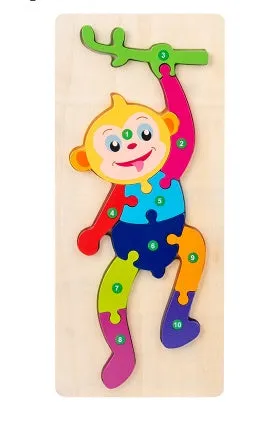 Wooden 3D Puzzle Toys for Kids | Brain Boosting Play | Aliyya Store