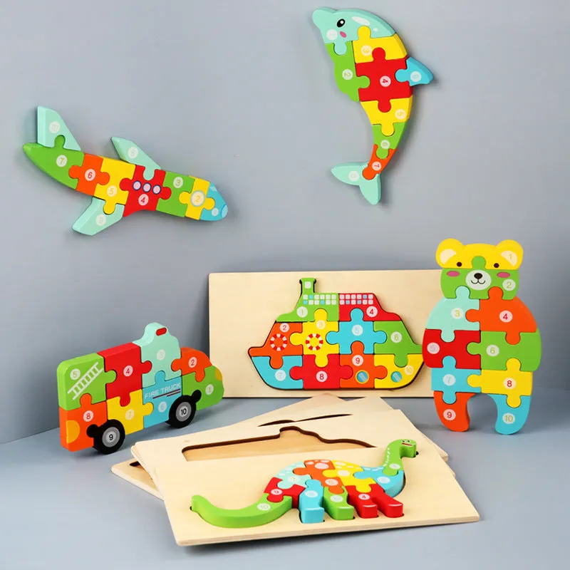 Wooden 3D Puzzle Toys for Kids | Brain Boosting Play | Aliyya Store