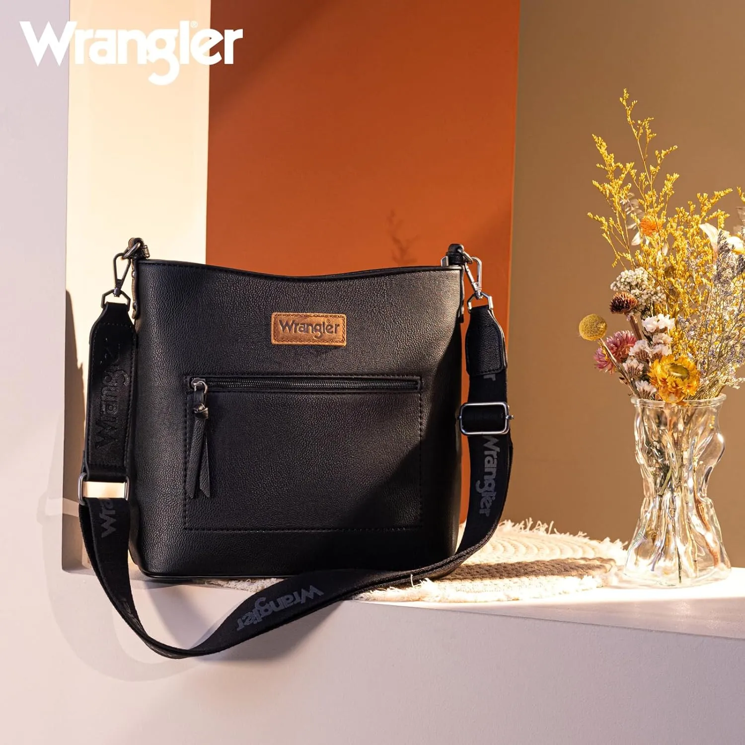 Wrangler Crossbody Bags for Women Lightweight Handbags and Purses Travel Shoulder Purse