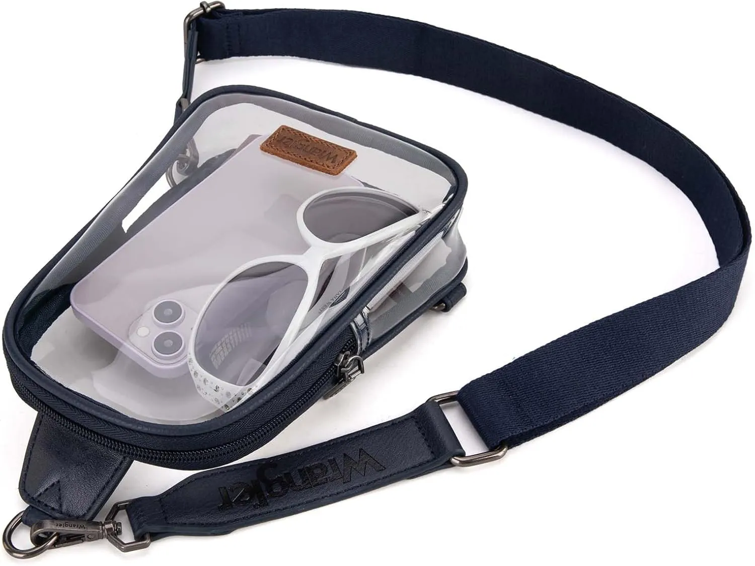 Wrangler Crossbody Clear Sling Bags for Women Stadium Approved Cross Body Purse for Sports Events Concerts