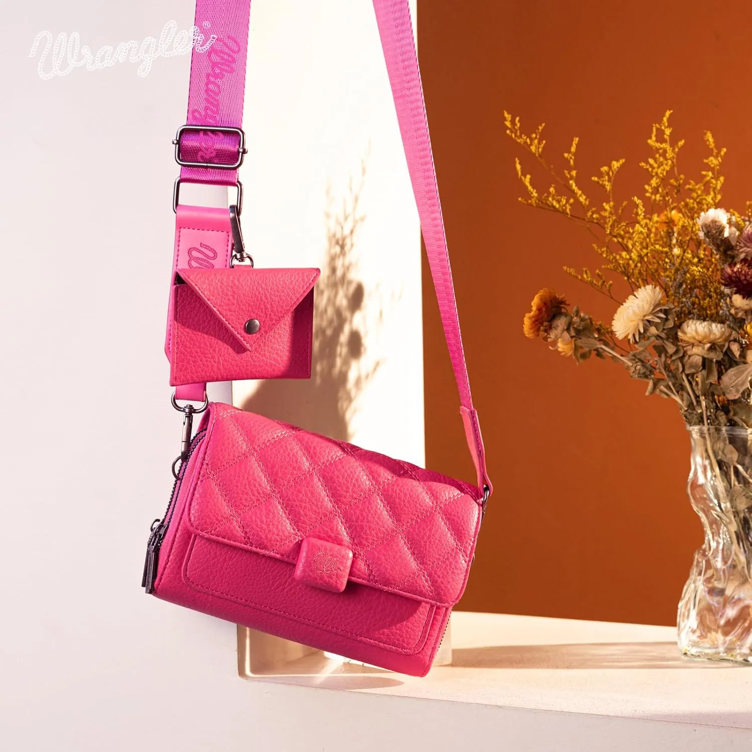 Wrangler Crossbody Wallet Purses for Women Rfid Blocking Wallet Purses with Crossbody Strap