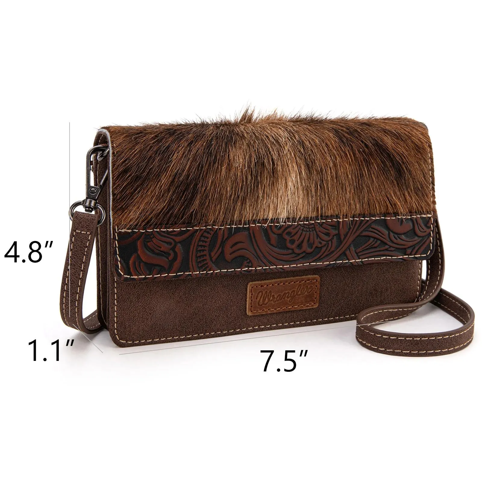 Wrangler Hair-On Cowhide Wallet or Crossbody