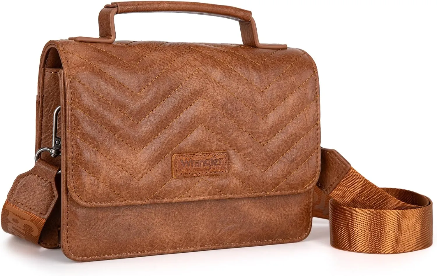 Wrangler Mini Crossbody Purses for Women 3 in 1 Quilted Small Top Handle Bag Sets with Strap