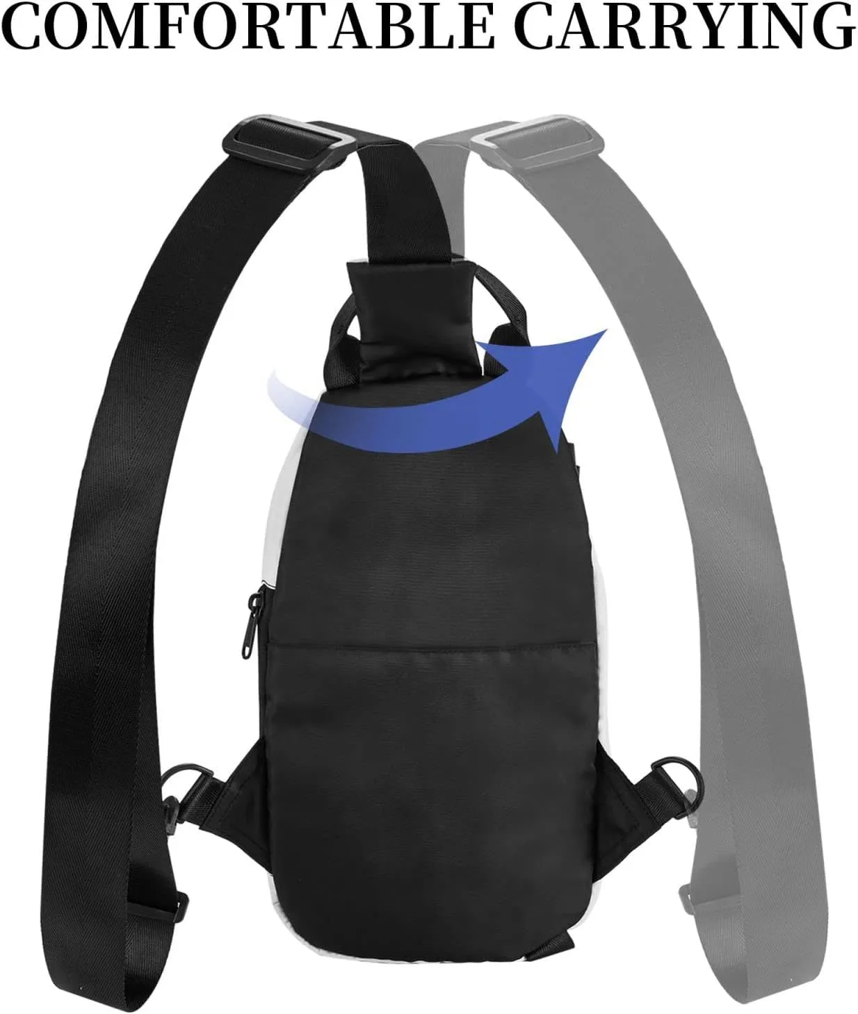 WURTON Cute Cartoon Sheep Print Crossbody Backpack Cross Pack Lightweight Sling Bag Travel, Hiking