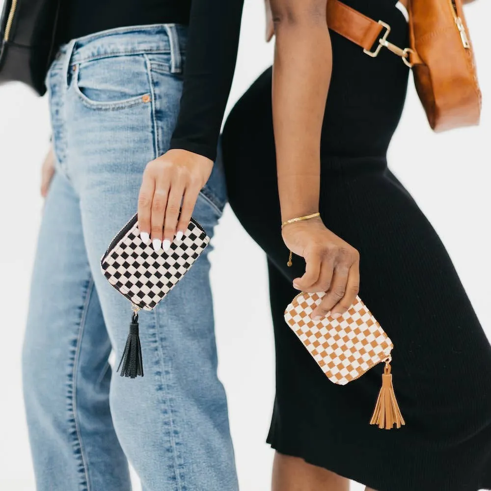 Wynona Woven Black Wallet