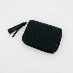 Wynona Woven Black Wallet