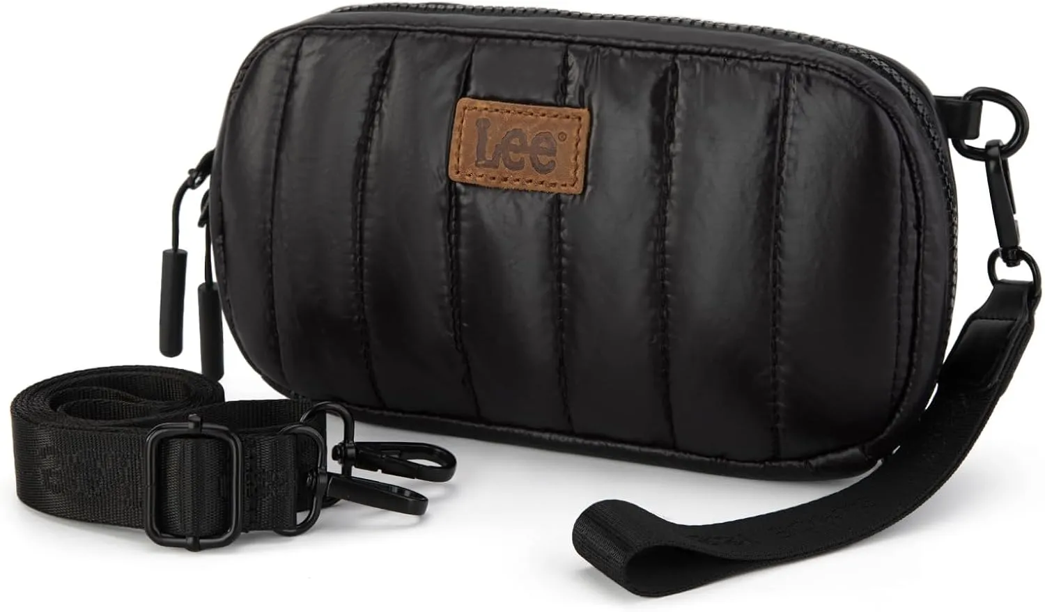x Lee Dual Wristlet Wallets for Women, Puffer Crossbody Wallets Purse with Phone Pocket & Zipper Closure