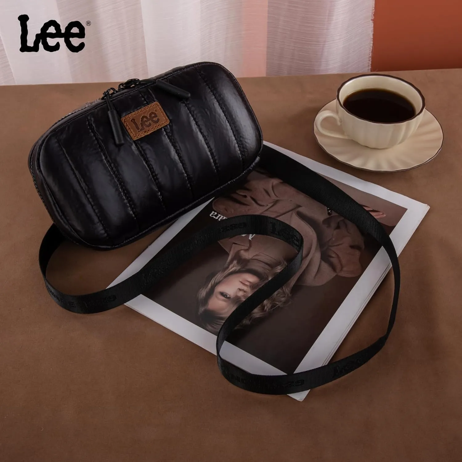 x Lee Dual Wristlet Wallets for Women, Puffer Crossbody Wallets Purse with Phone Pocket & Zipper Closure