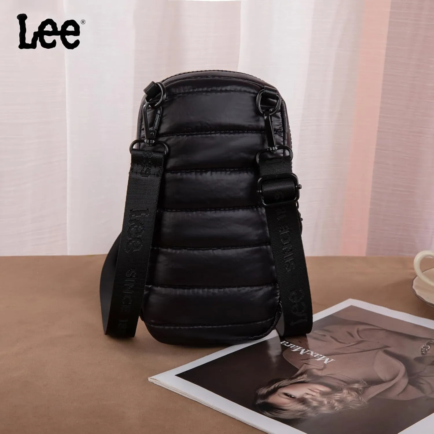 x Lee Dual Wristlet Wallets for Women, Puffer Crossbody Wallets Purse with Phone Pocket & Zipper Closure