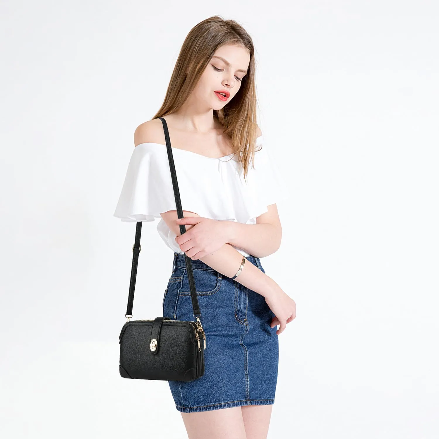 Xiaoyu Small Crossbody Bags for Women Fashion Cell Phone Purse Ladies Multiple Pockets Shoulder Handbags Lightweight Wallet