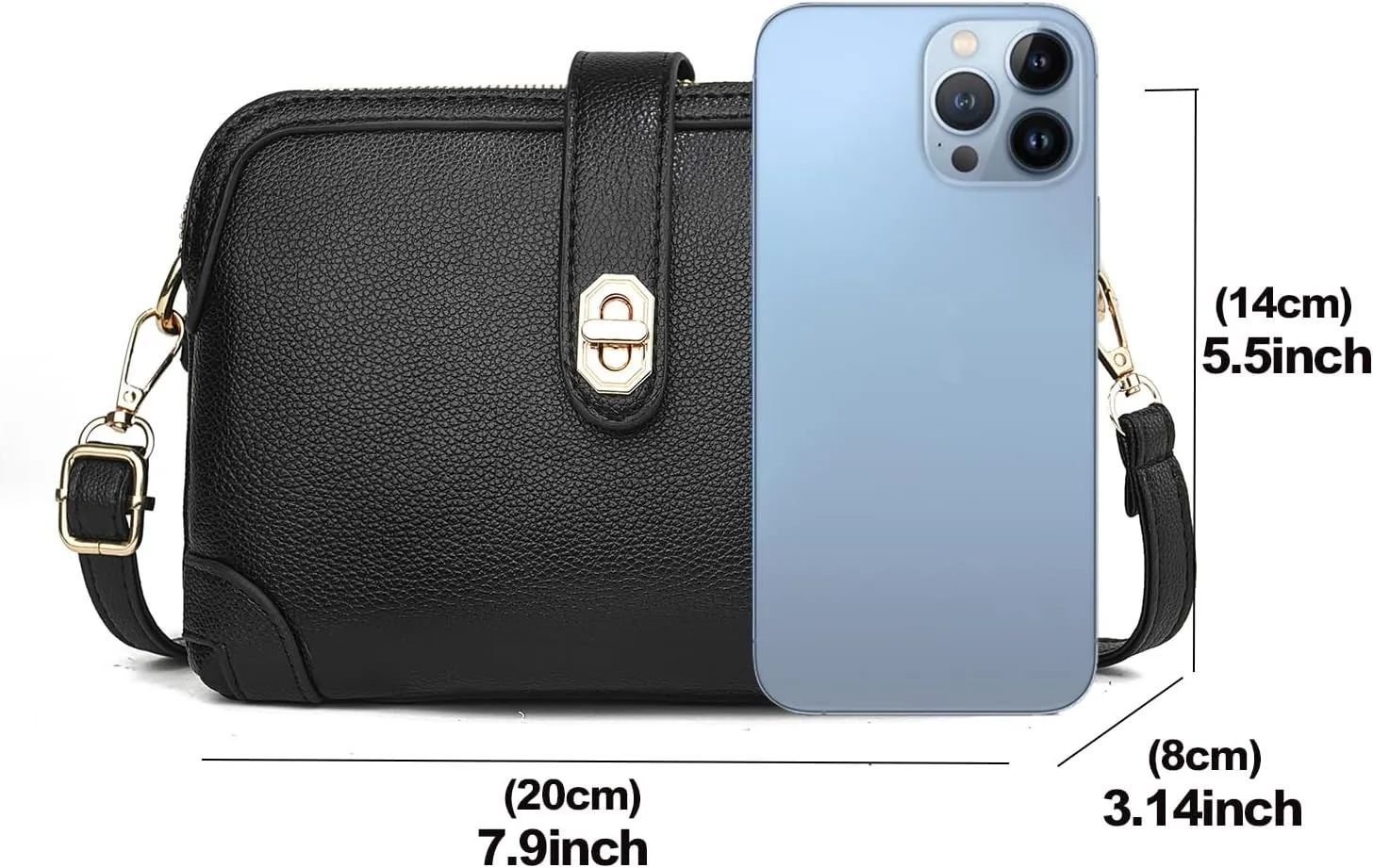 Xiaoyu Small Crossbody Bags for Women Fashion Cell Phone Purse Ladies Multiple Pockets Shoulder Handbags Lightweight Wallet