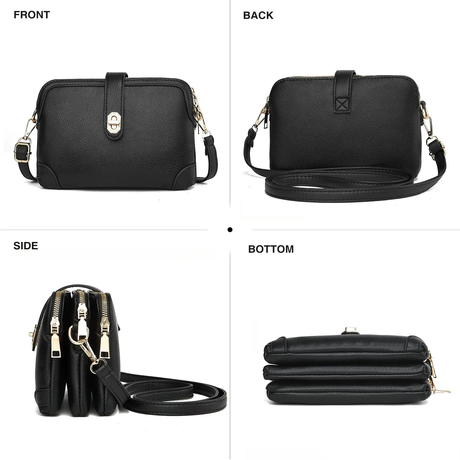 Xiaoyu Small Crossbody Bags for Women Fashion Cell Phone Purse Ladies Multiple Pockets Shoulder Handbags Lightweight Wallet