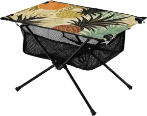 xigua Cartoon Pineapple Folding Camping Table,Portable Camp Table with Carry Bag Beach Table Folding Table for Picnic, Camp,Party,Travel100