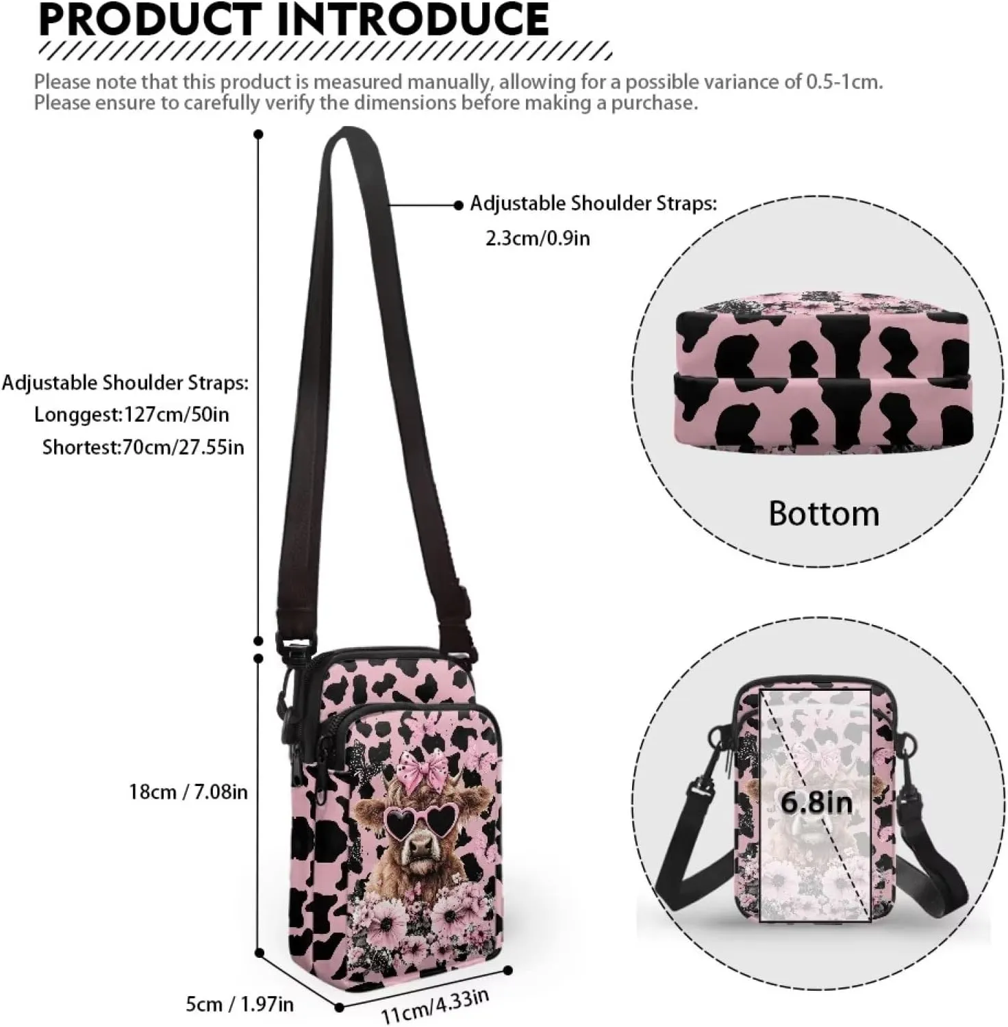 Xpyiqun Small Crossbody Bag Women Phone Purses Sling Shoulder Handbag Cross Body Pouch Wallet Bags