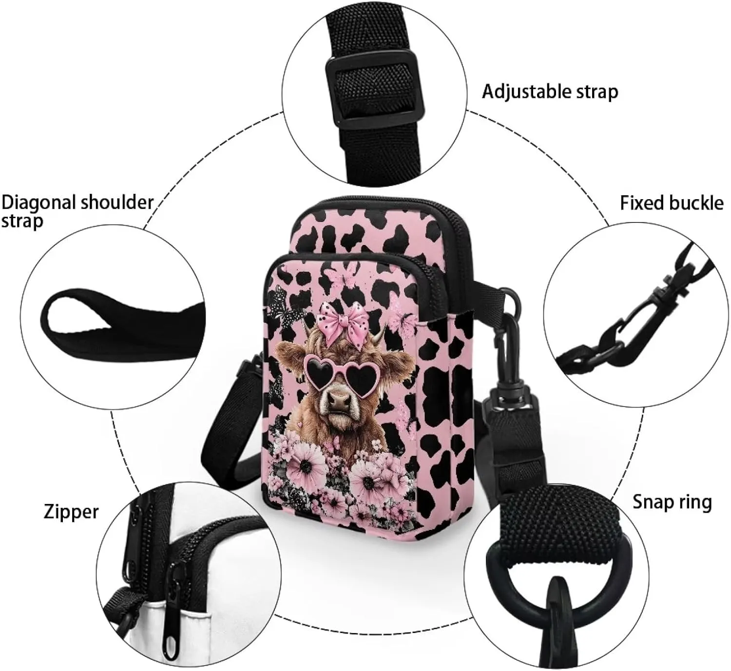 Xpyiqun Small Crossbody Bag Women Phone Purses Sling Shoulder Handbag Cross Body Pouch Wallet Bags