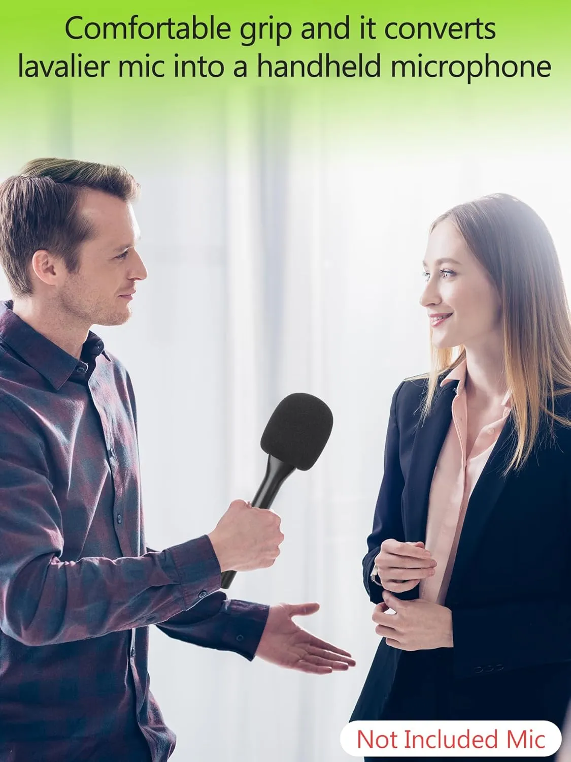 Youshares Interview Microphone Handheld Adaptor for Rode Wireless Go II/Pro/ME, Compatible with Rode Wireless Microphone