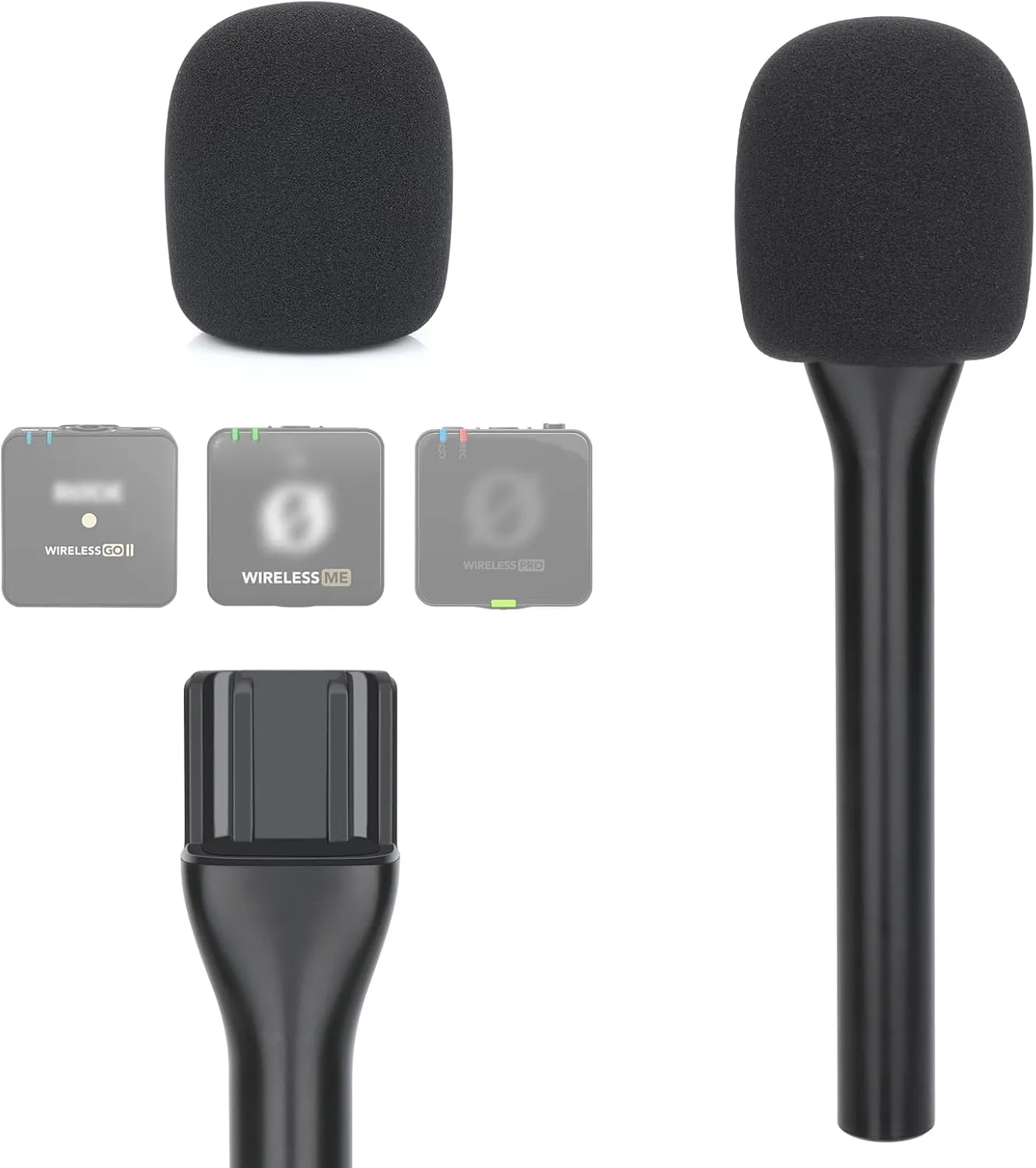 Youshares Interview Microphone Handheld Adaptor for Rode Wireless Go II/Pro/ME, Compatible with Rode Wireless Microphone